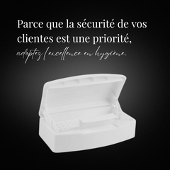 Boite de stérilisation, Bac de stérilisation, Bac de trempage, Désinfection, Stérilisation,