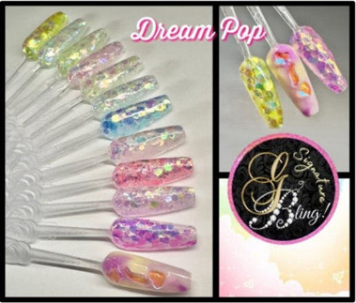 Coffret de paillettes thématique “Dream Pop”, GBling, Nail Art, Décoration ongles