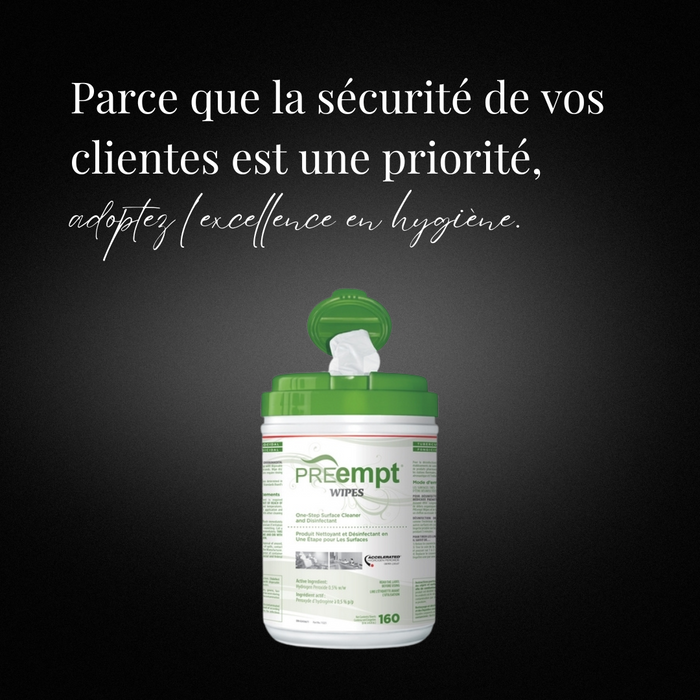 Lingettes, Désinfectant, Lingettes désinfectante, PREempt, Recharge lingette RTU