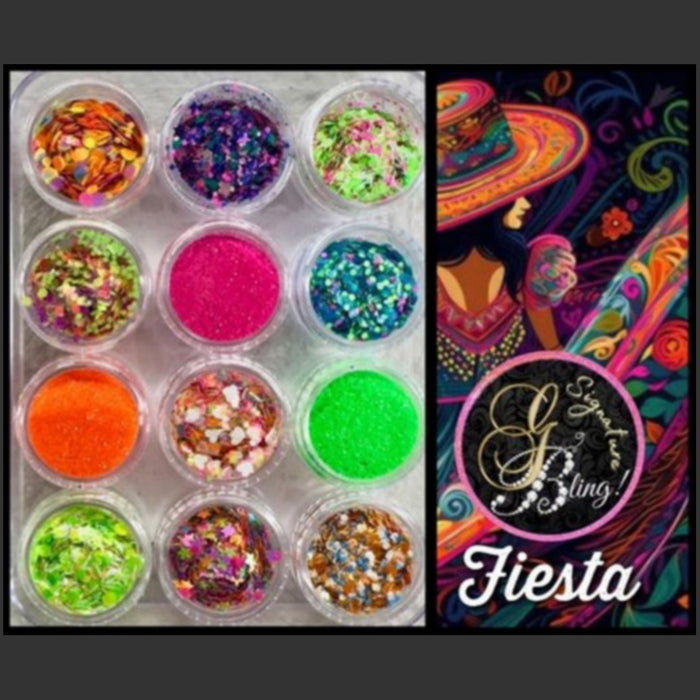 Coffret de paillettes thématique “Fiesta”, GBling, Nail Art, Décoration ongles